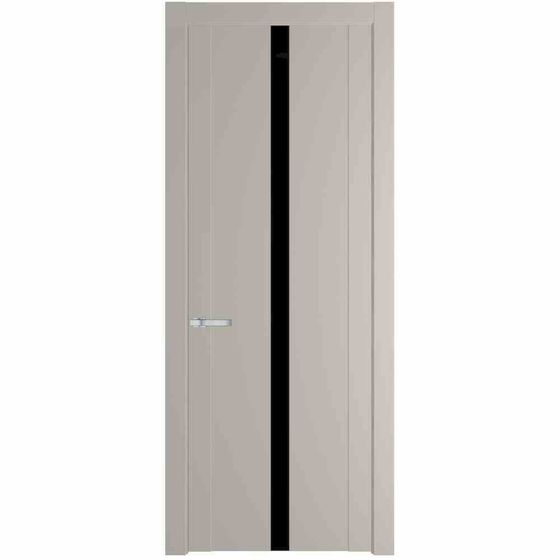 Межкомнатная дверь эмаль Profil Doors 1.8P сэнд стекло чёрный лак