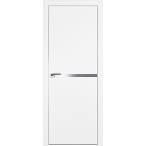 Межкомнатная дверь unilack Profil Doors 11E аляска с алюминиевым молдингом
