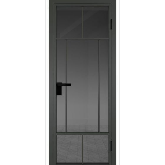 Алюминиевая дверь Profil Doors 10AG серая ночь остеклённая