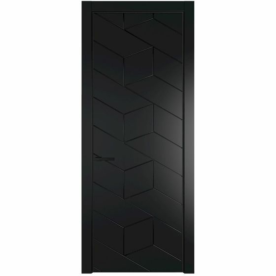 Фото межкомнатной двери эмаль Profil Doors 9PE блэк глухая кромка чёрная