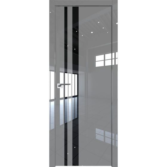 Межкомнатная дверь глянцевая Profil Doors 116LK грей люкс со вставкой