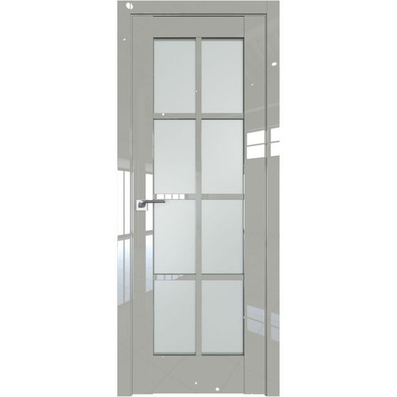 Межкомнатная дверь глянцевая Profil Doors 101L галька люкс остеклённая