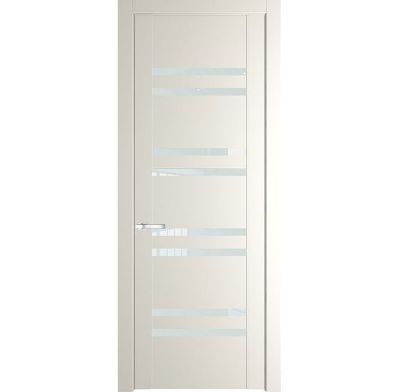Межкомнатная дверь эмаль Profil Doors 1.6P перламутр белый стекло белый триплекс