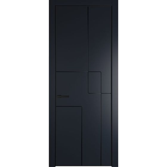 Фото межкомнатной двери эмаль Profil Doors 3PE нэви блу глухая кромка чёрная
