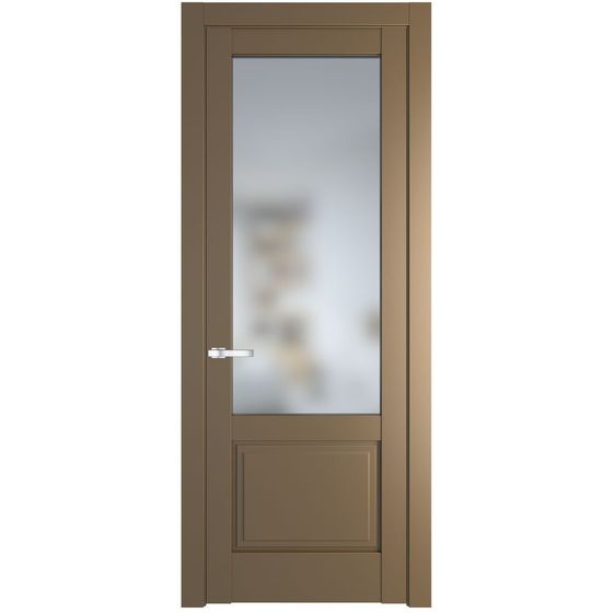 Межкомнатная дверь эмаль Profil Doors 3.2.2PD перламутр золото стекло матовое