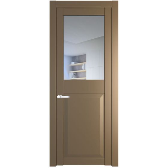 Межкомнатная дверь эмаль Profil Doors 1.6.2PD перламутр золото стекло прозрачное