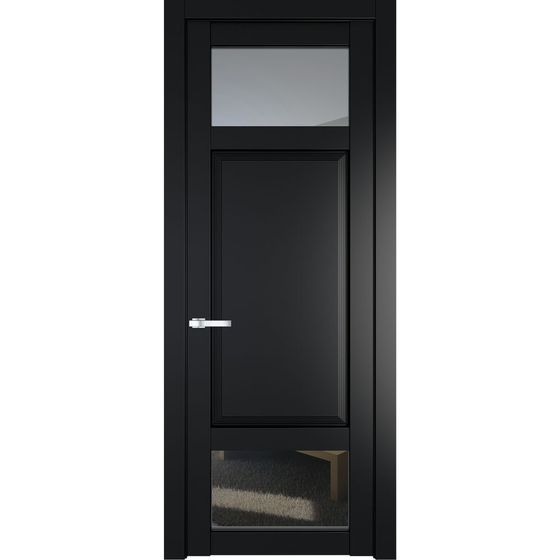 Межкомнатная дверь эмаль Profil Doors 2.3.4PD блэк остеклённая