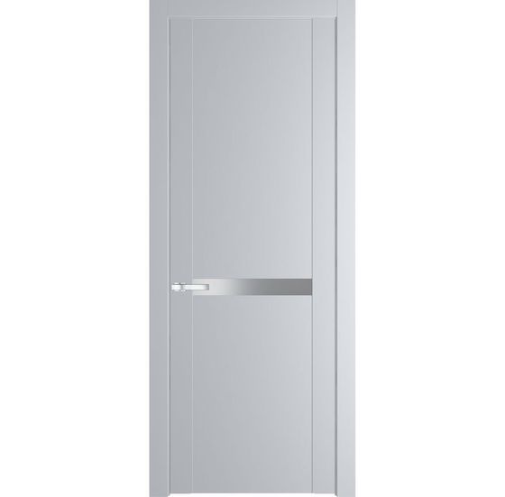 Межкомнатная дверь эмаль Profil Doors 1.4P лайт грей стекло серебро матлак