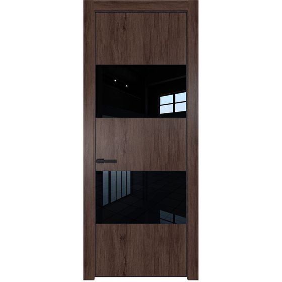 Profil Doors 22NA дуб тобакко стекло чёрный лак