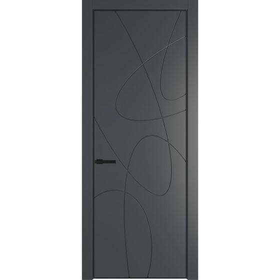 Фото межкомнатной двери эмаль Profil Doors 6PE графит глухая кромка чёрная