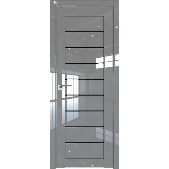 Межкомнатная дверь глянцевая Profil Doors 73L грей люкс остеклённая