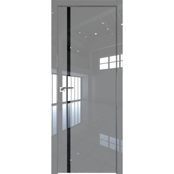 Межкомнатная дверь глянцевая Profil Doors 22LK грей люкс со вставкой