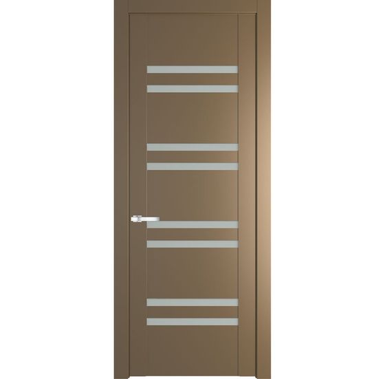 Межкомнатная дверь эмаль Profil Doors 1.6P перламутр золото стекло матовое