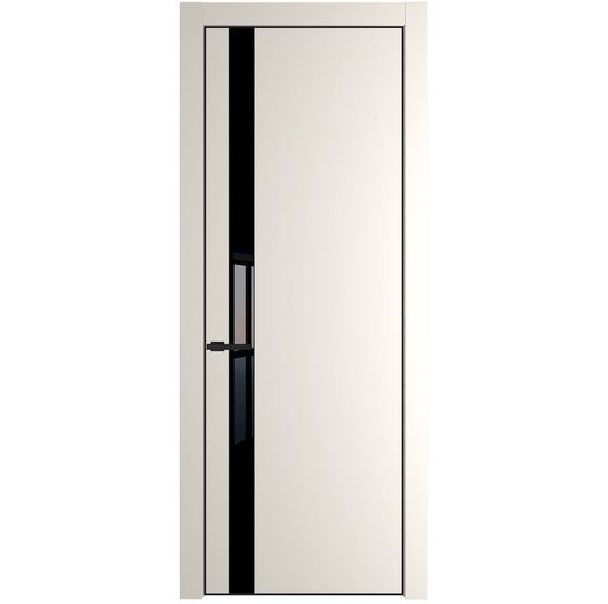 Profil Doors 18PA перламутр белый профиль чёрный матовый стекло чёрный лак