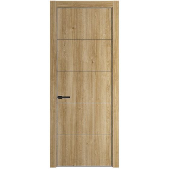 Profil Doors 15NA дуб карамель глухая профиль чёрный матовый